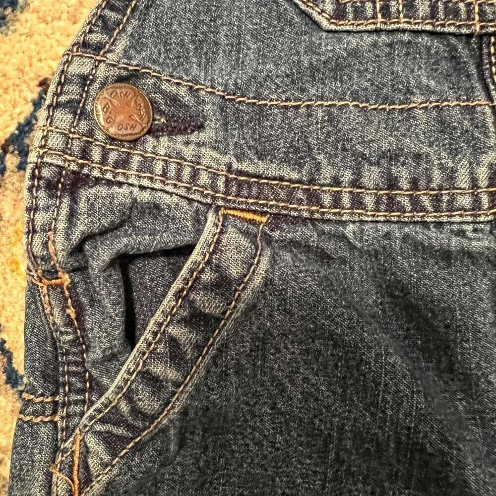 OshKosh B'gosh Denim Overall Bibs Size 12 Months